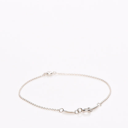 Tiffany Sterling Silver Diamond .05ct Elsa Peretti Diamonds by the Yard Bracelet 4 of 10