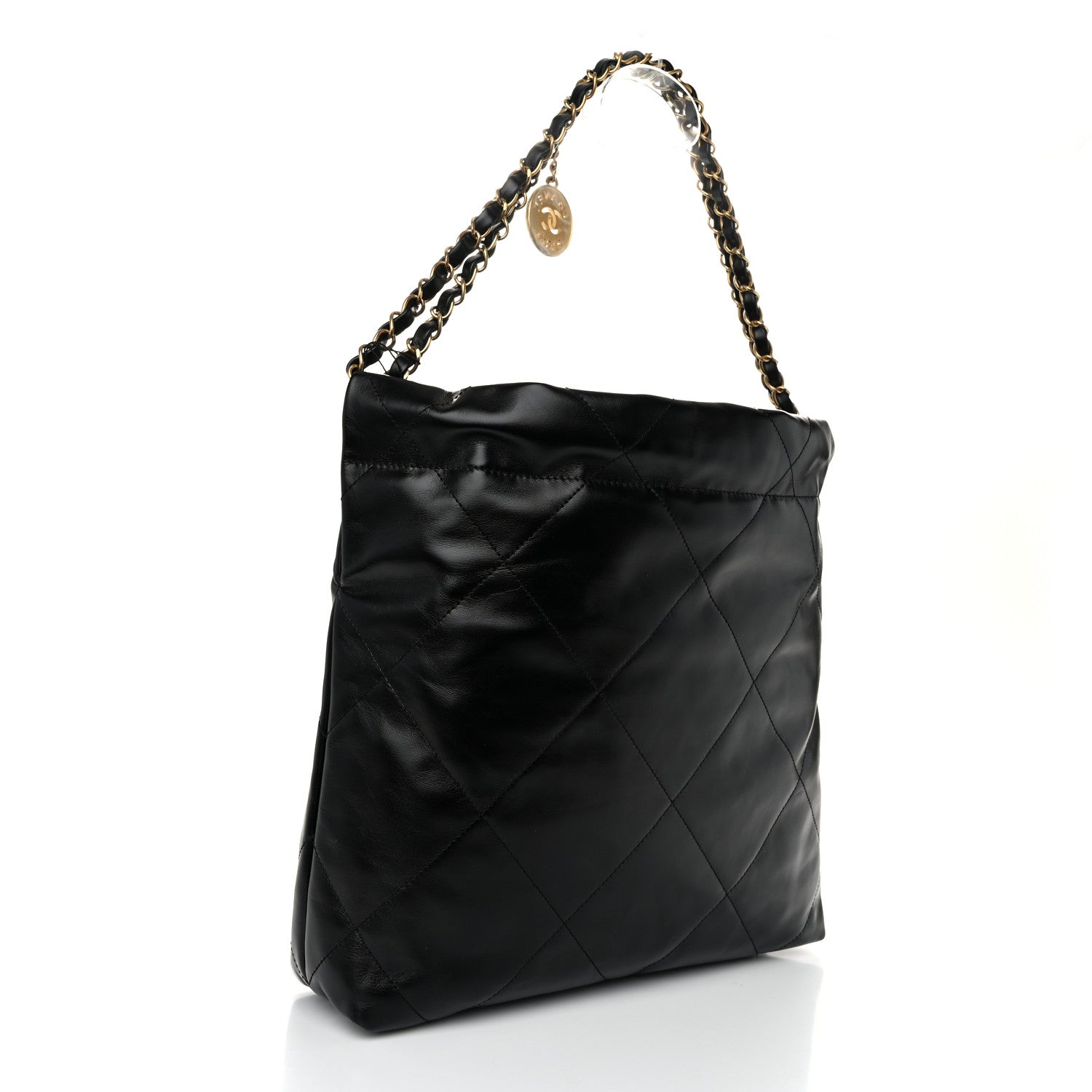 Chanel Shiny Calfskin Quilted Small Chanel 22 Black 4 of 11