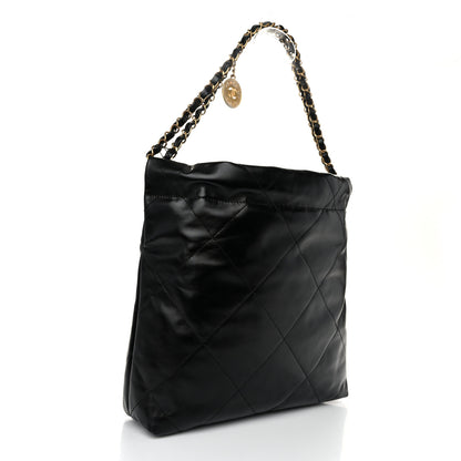 Chanel Shiny Calfskin Quilted Small Chanel 22 Black 4 of 11
