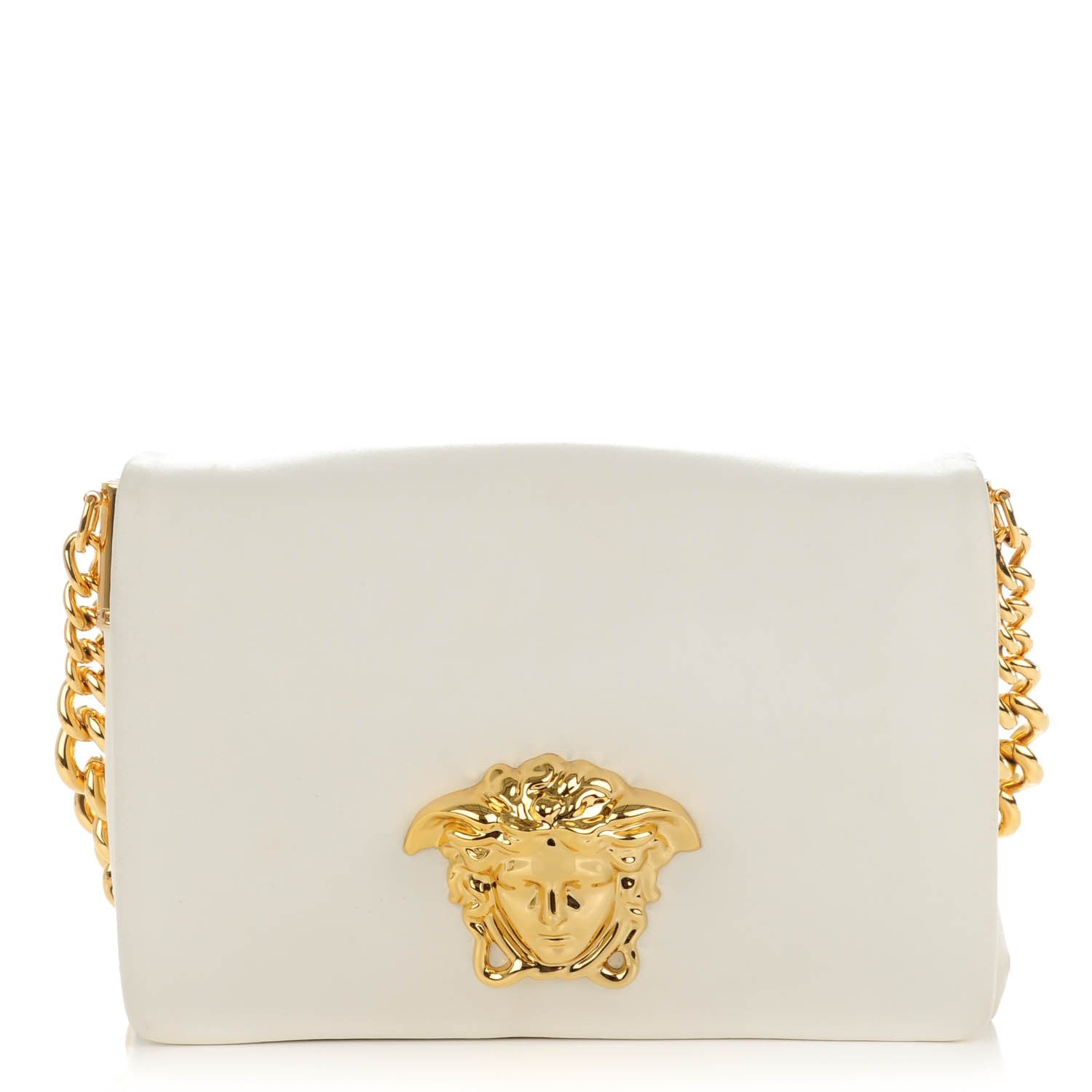 Versace Nappa Palazzo Sultan Shoulder Bag White 1 of 8
