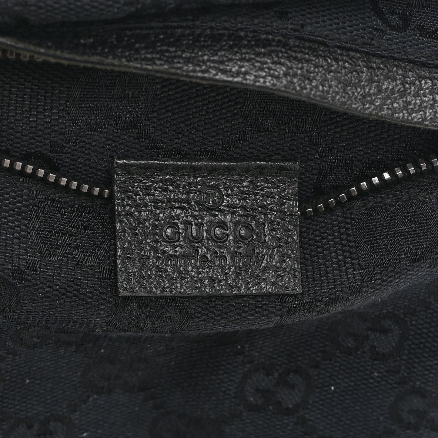 GG Monogram Double Pocket Belt Bag Black