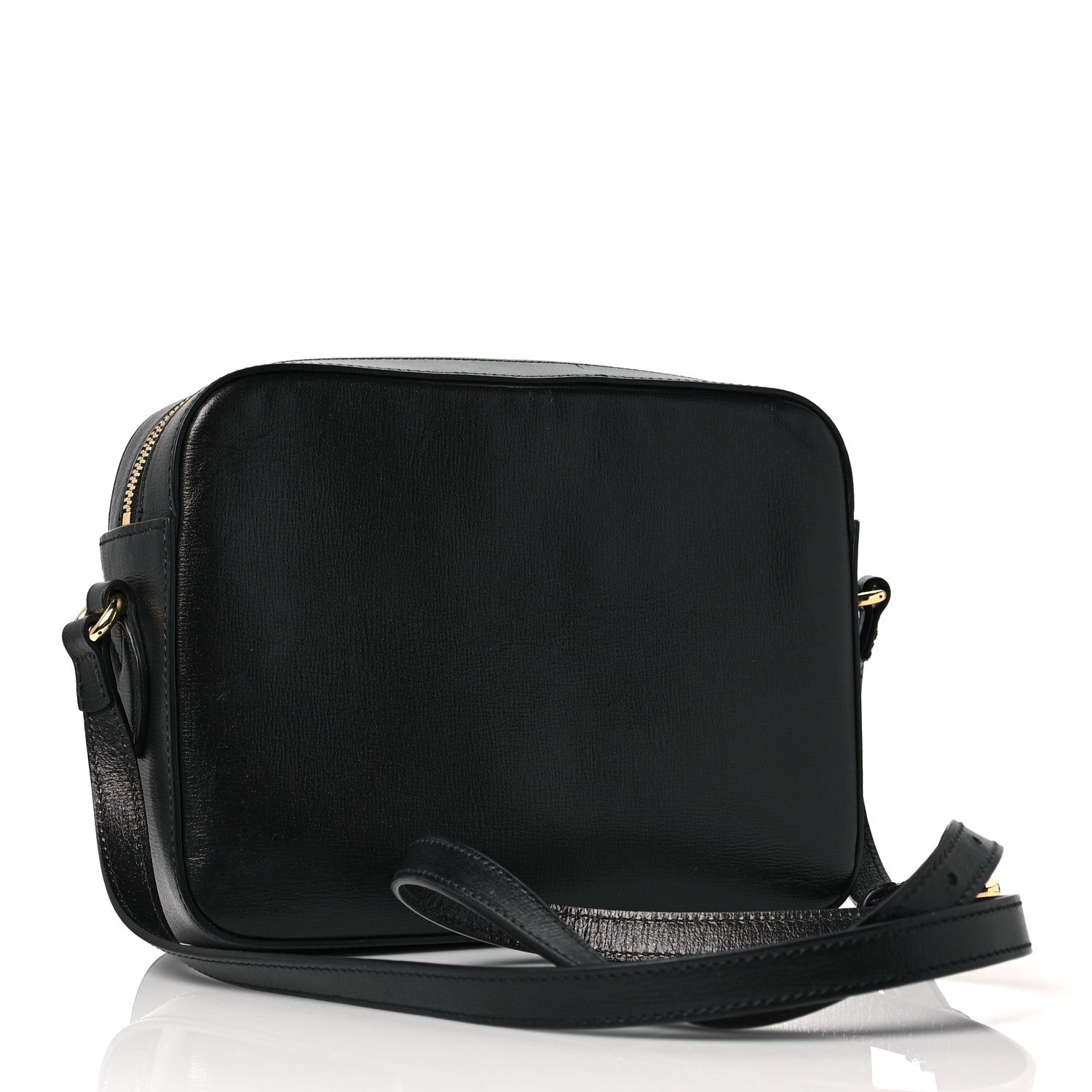Gucci Textured Calfskin Small Horsebit 1955 Shoulder Bag Black 3 of 9