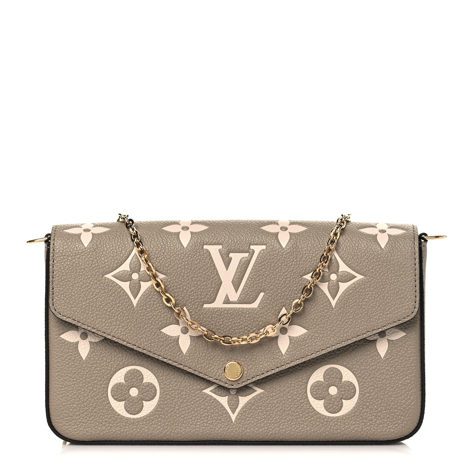 Louis Vuitton Empreinte Monogram Giant Felicie Pochette Tourterelle Creme 3 of 10