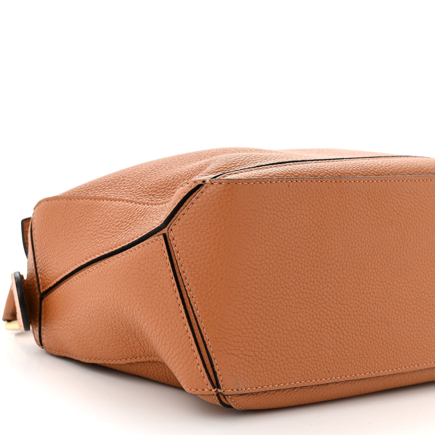 Grained Calfskin Small Puzzle Bag Tan