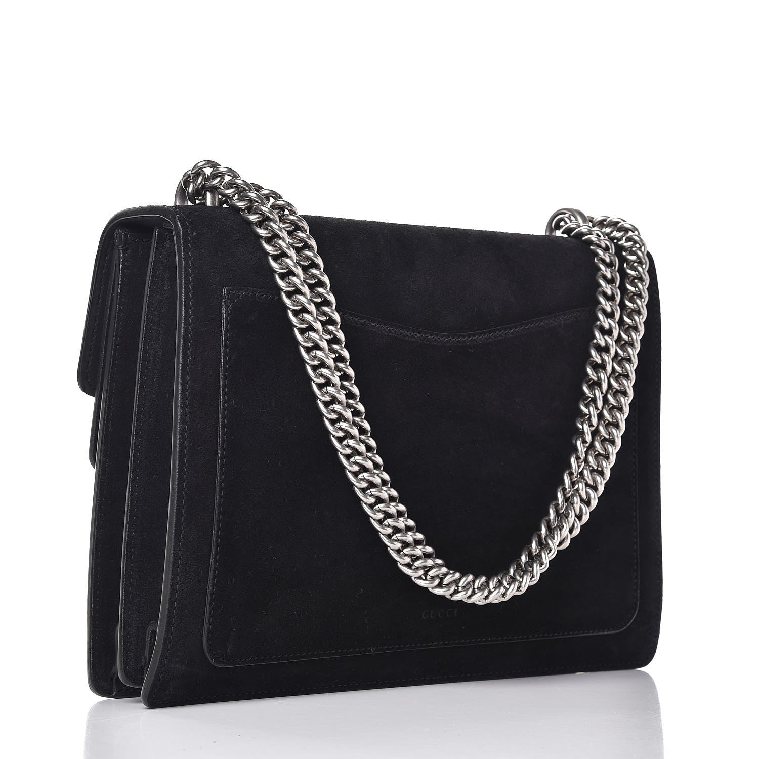 Gucci Suede Medium Dionysus Shoulder Bag Black 3 of 7