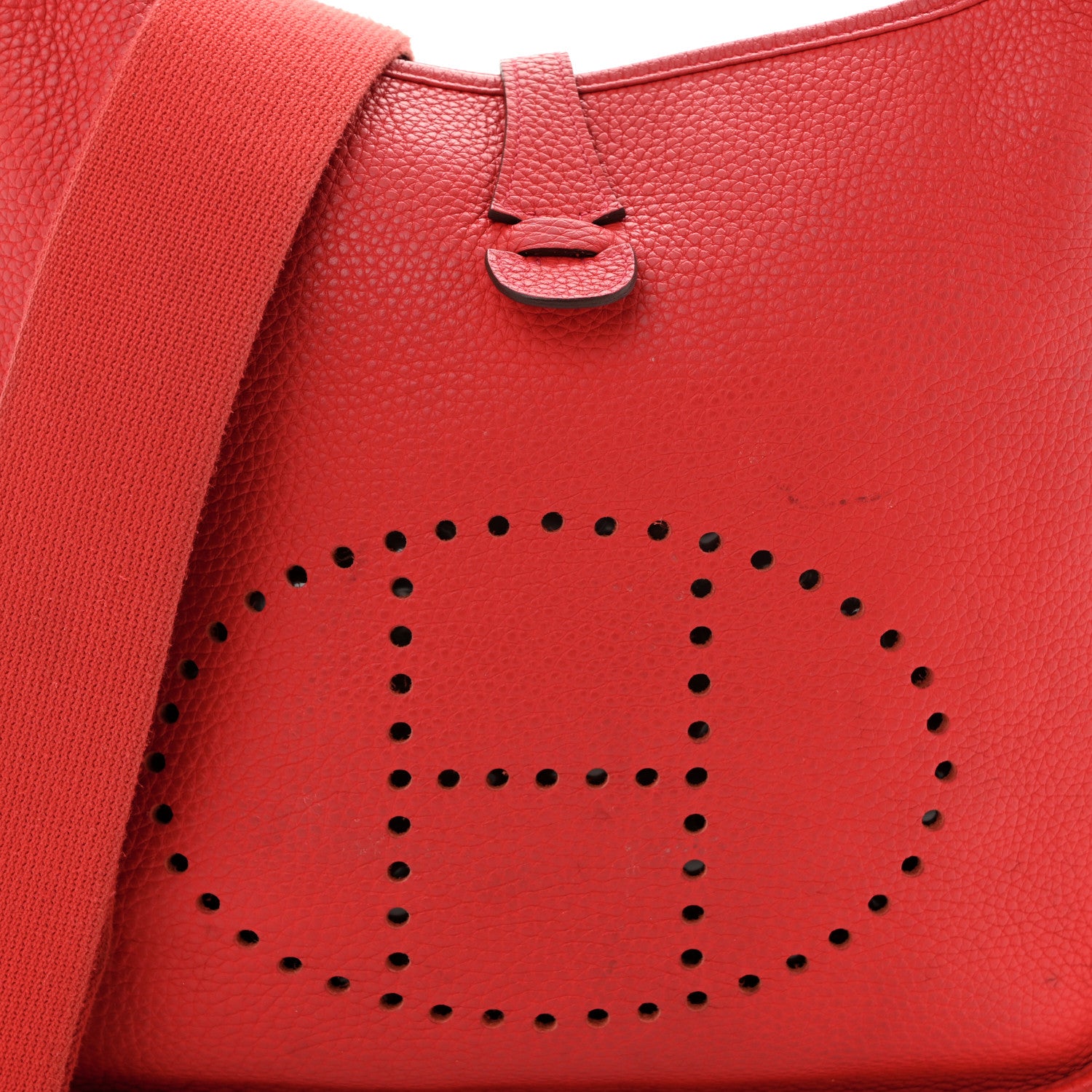 Hermes Taurillon Clemence Evelyne III PM Rouge Tomate 8 of 14