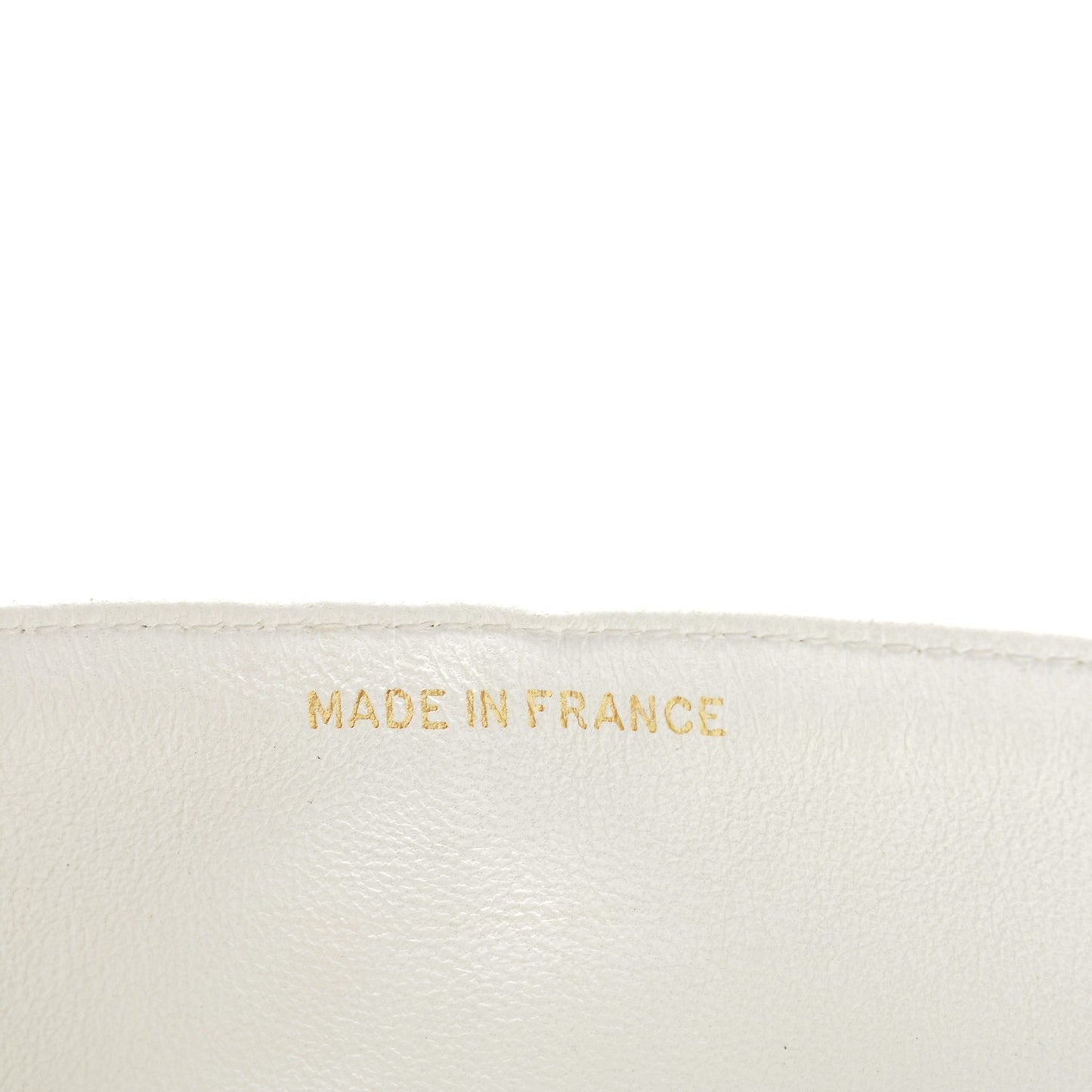 Lambskin Quilted Medium Double Flap White