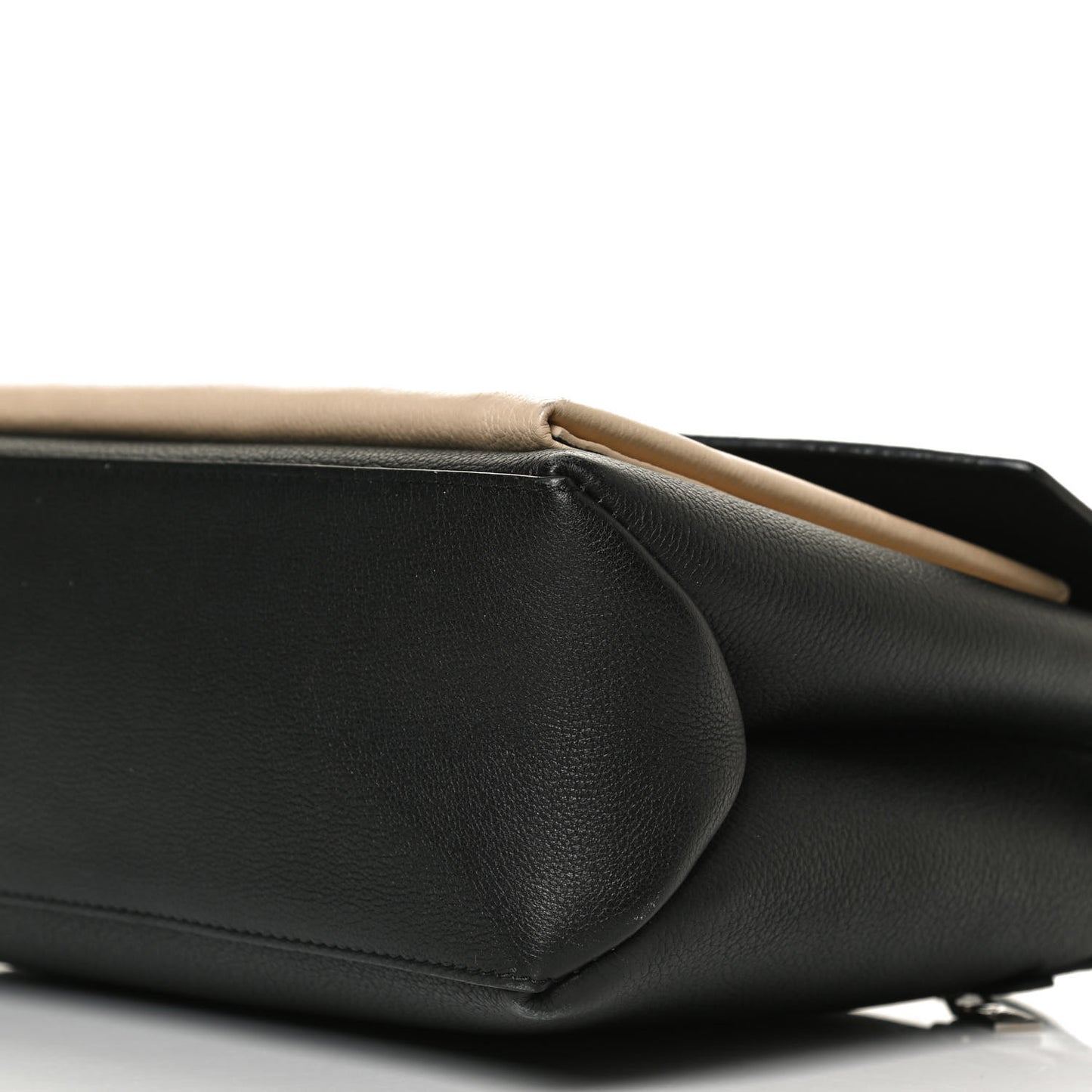 Soft Calfskin My Lockme Top Handle Vanille Black