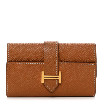 Hermes Epsom Bearn Multicles 4 Key Holder Gold 1 of 8