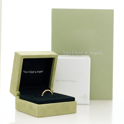 Van Cleef & Arpels 18K Rose Gold Medium Perlee Ring 54 6.75 6 of 6