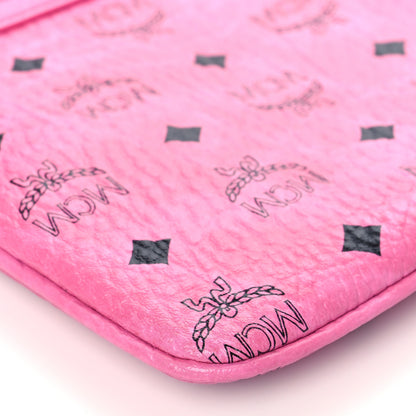 MCM Visetos Medium Stark Wristlet Pouch Pink 7 of 8