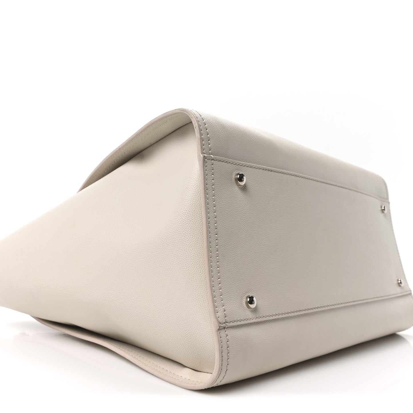 Caviar Medium Studded Deauville Tote Ivory