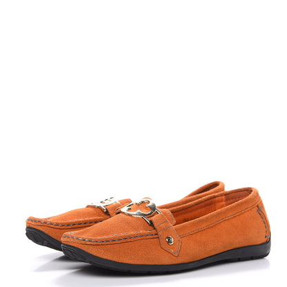 Louis Vuitton Suede Loafers 7 Orange 3 of 12