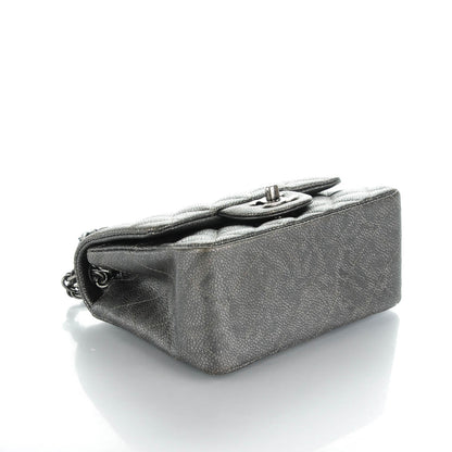 Chanel Metallic Caviar Quilted Mini Square Flap Dark Grey 4 of 8