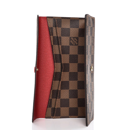 Louis Vuitton Damier Ebene Josephine Wallet Red 5 of 7