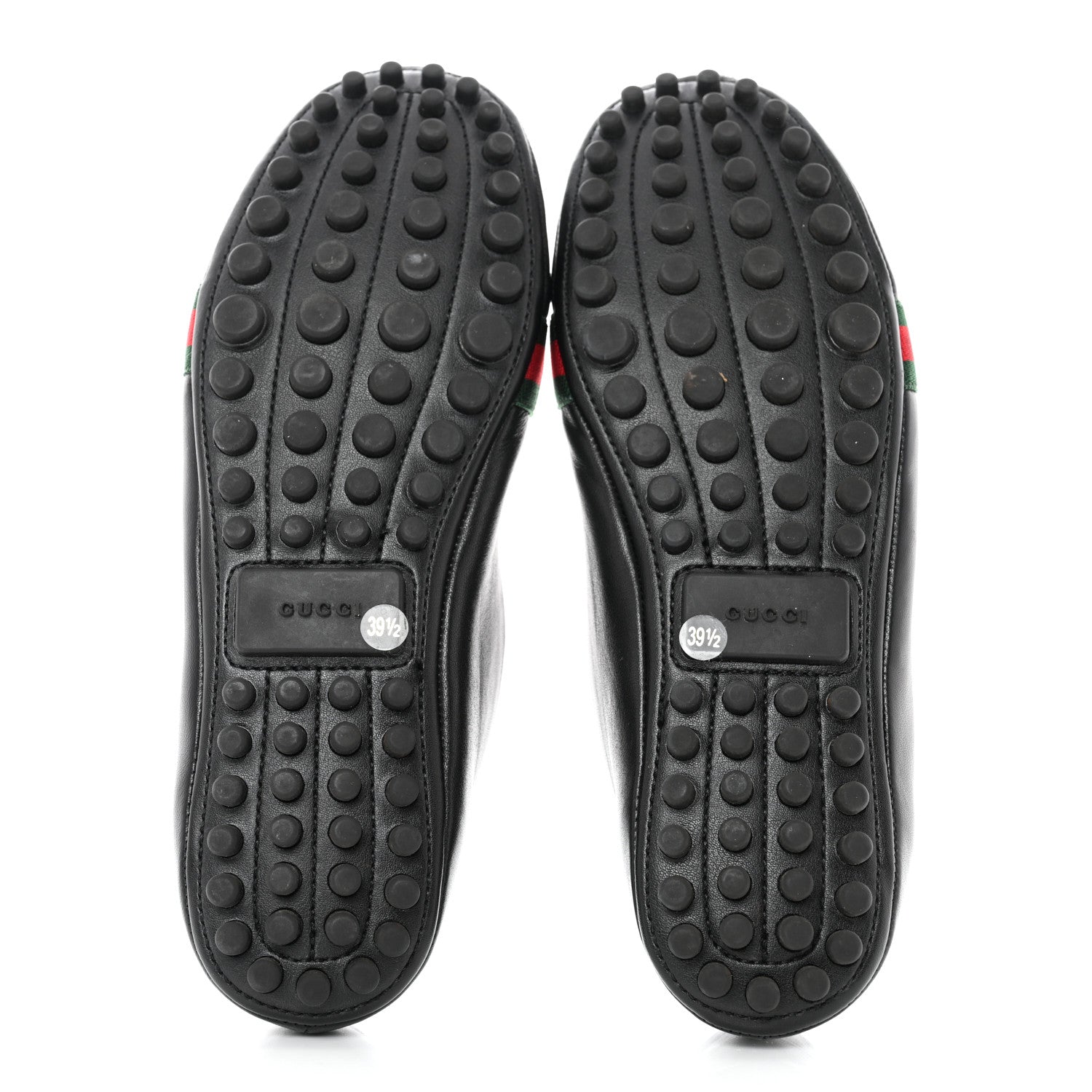 Gucci Calfskin Bayadere Bee Ballerina Flats 39.5 Black 5 of 10