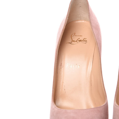 Christian Louboutin Suede Pigalle Follies 100 Pumps 39.5 Doudou 8 of 10