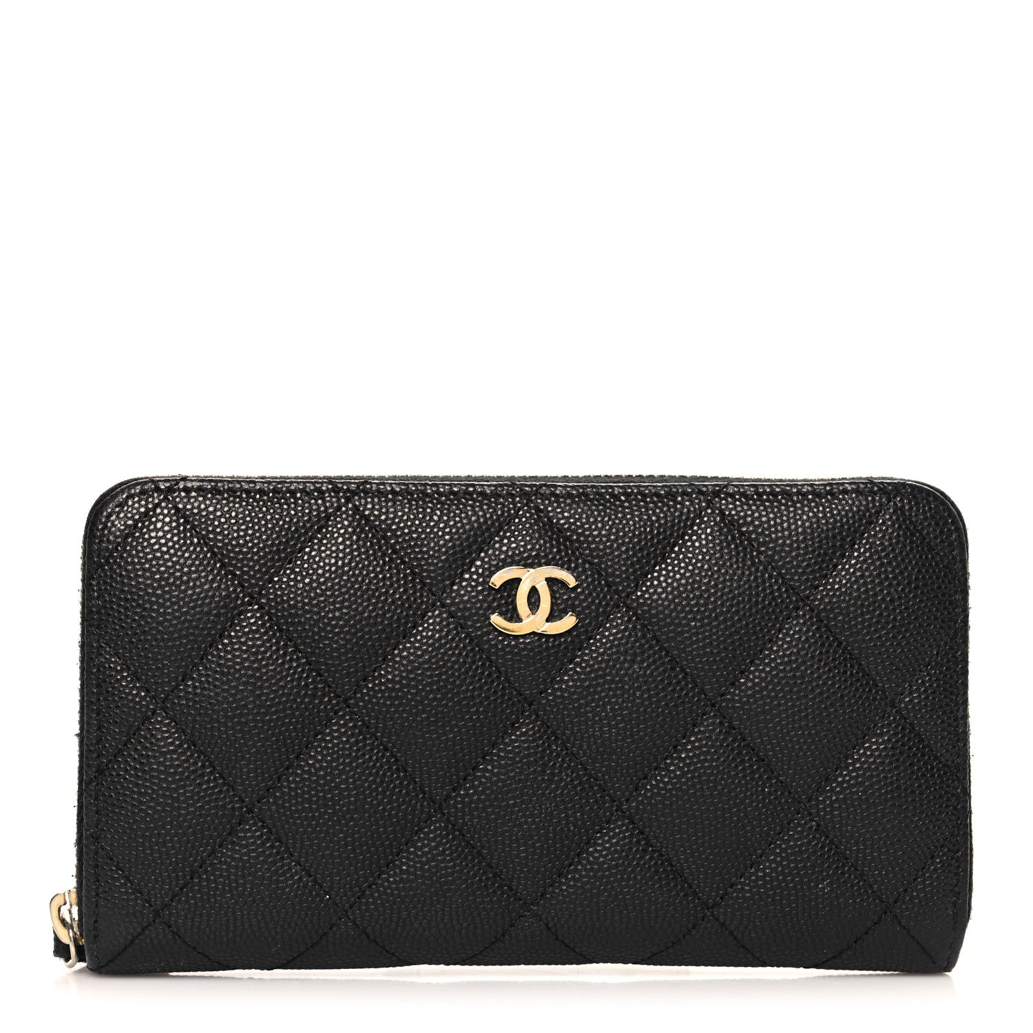 Chanel Caviar Quilted Medium Zip Around Wallet Black 1 of 8