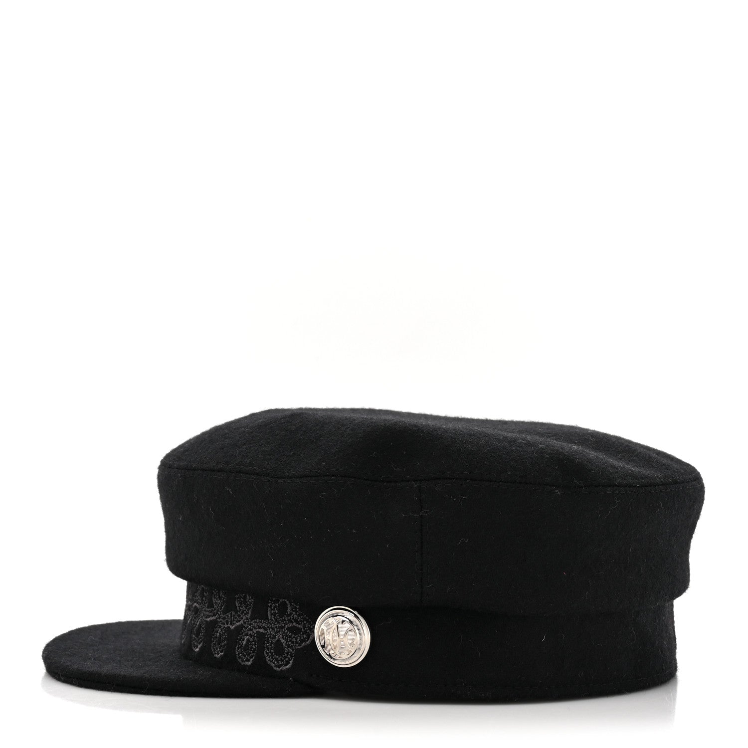Hermes Wool Flannel Cabourg En Finesse Cap Black 6 of 9