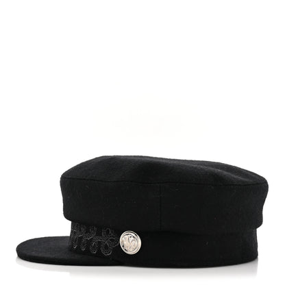 Hermes Wool Flannel Cabourg En Finesse Cap Black 6 of 9