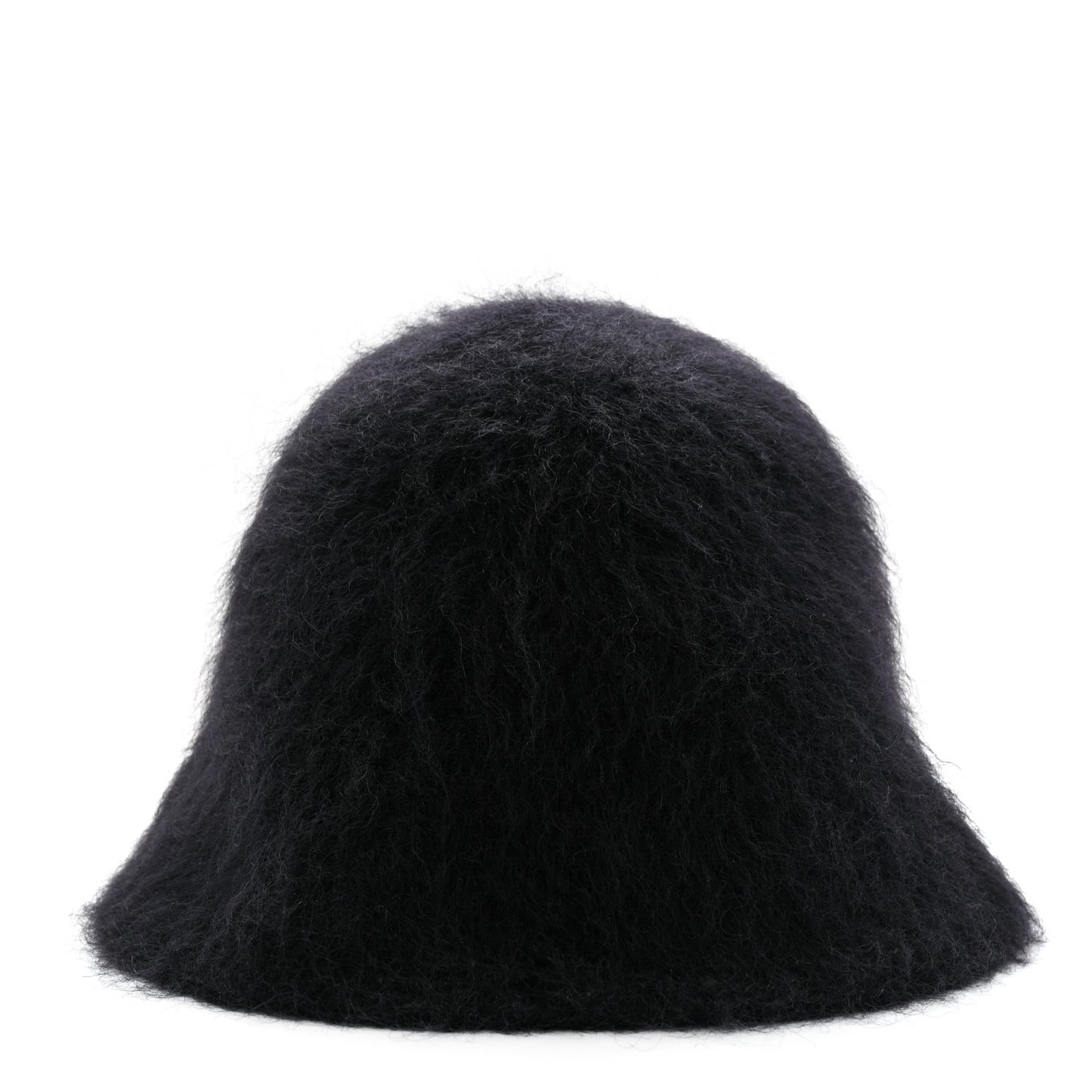 Mohair Wool LV Fluffy Hat Black