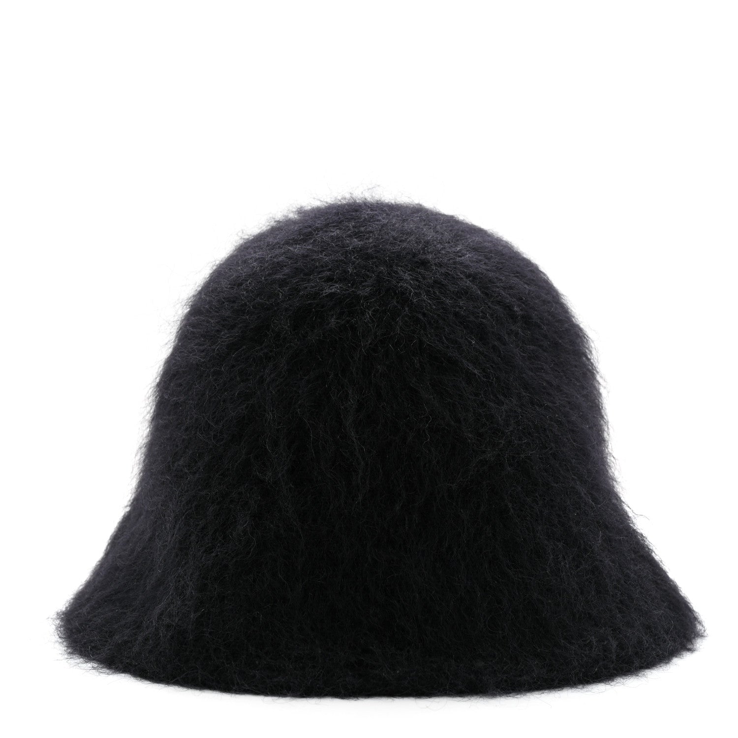 Louis Vuitton Mohair Wool LV Fluffy Hat Black 4 of 9