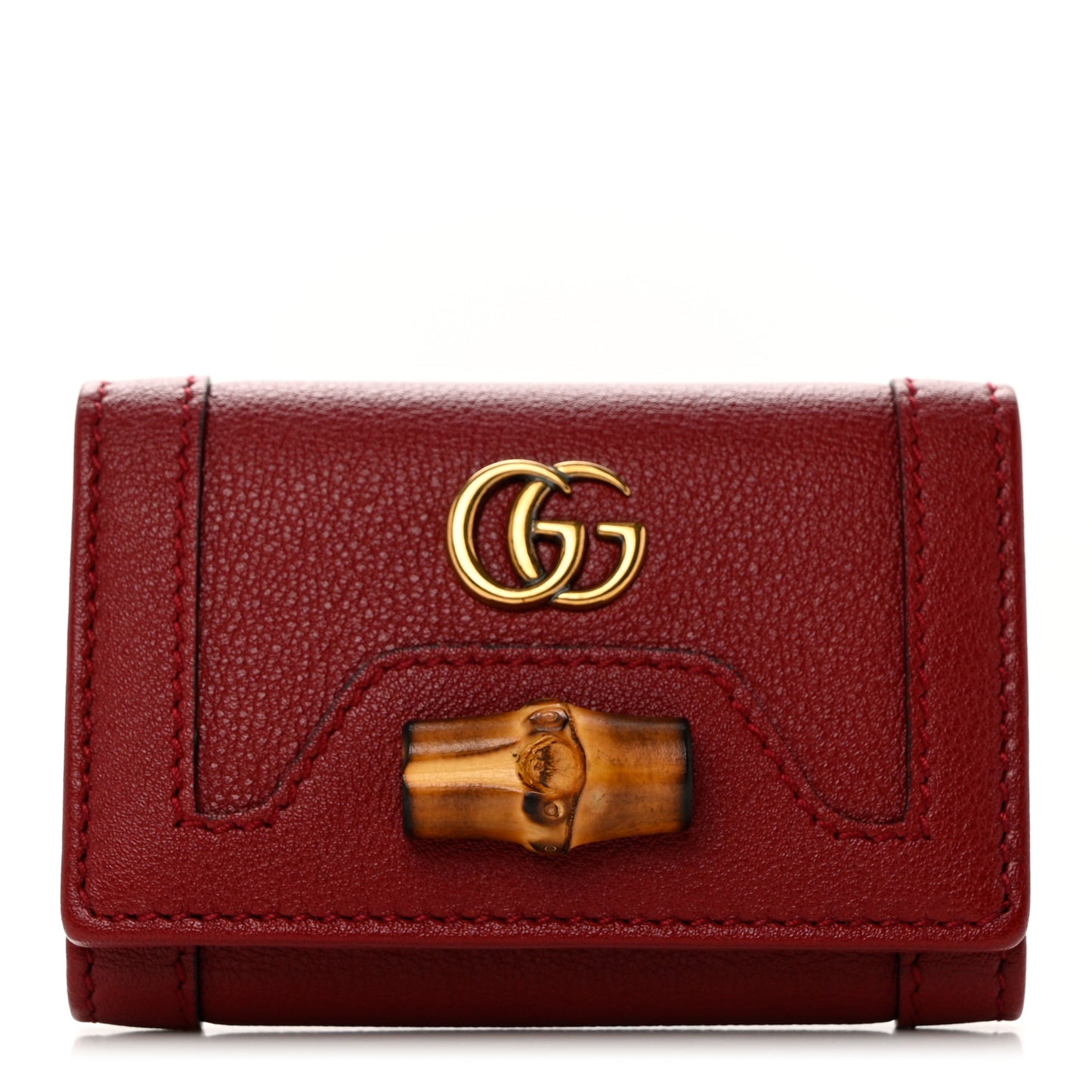 Wonka Grain Calfskin Diana 6 Key Holder Case Red