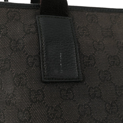 Gucci Nylon Calfskin Monogram Tall Tote Dark Brown 15 of 17