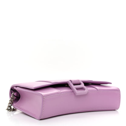 Balenciaga Shiny Box Calfskin Tonal B Hourglass Chain Bag Liliac 4 of 8