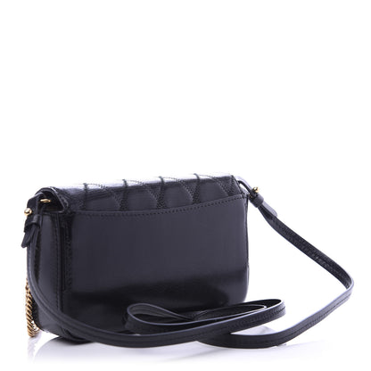 Givenchy Goatskin Quilted GV3 Mini Pocket Convertible Bag Black 2 of 9