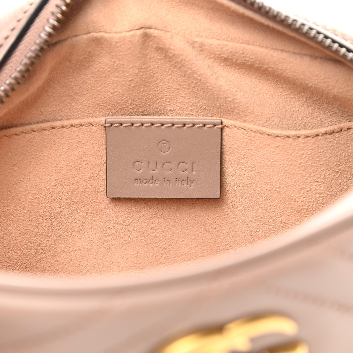 Calfskin Matelasse Mini GG Marmont Chain Shoulder Bag Porcelain Rose