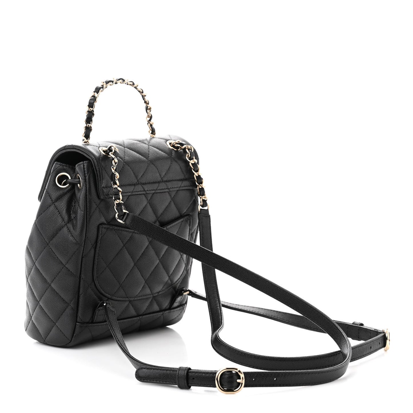 Caviar Quilted Mini Urban Spirit Backpack Black