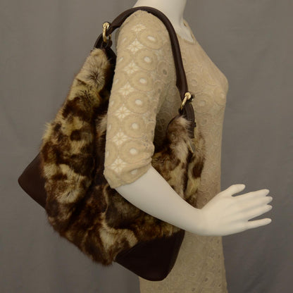 Gucci Leopard Print Fur Large Signoria Hobo 2 of 7