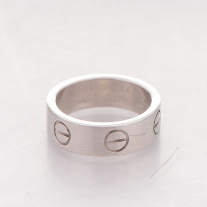 Cartier 18K White Gold 5.5mm LOVE Ring 48 4.5 3 of 5