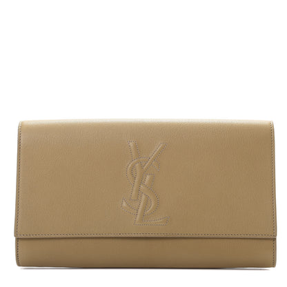 Saint Laurent Calfskin Monogram Large Belle De Jour Clutch Nude 1 of 7