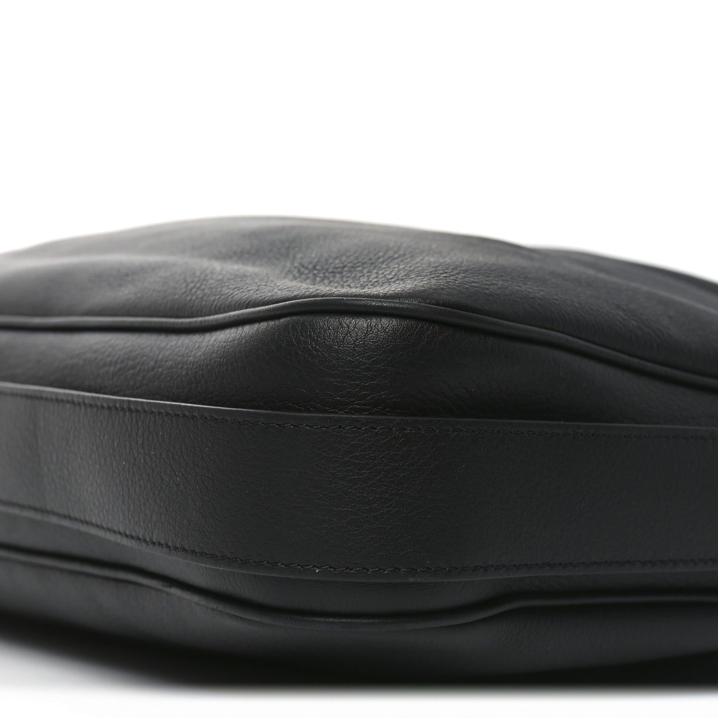Supple Calfskin Large Romy Shoulder Bag Black