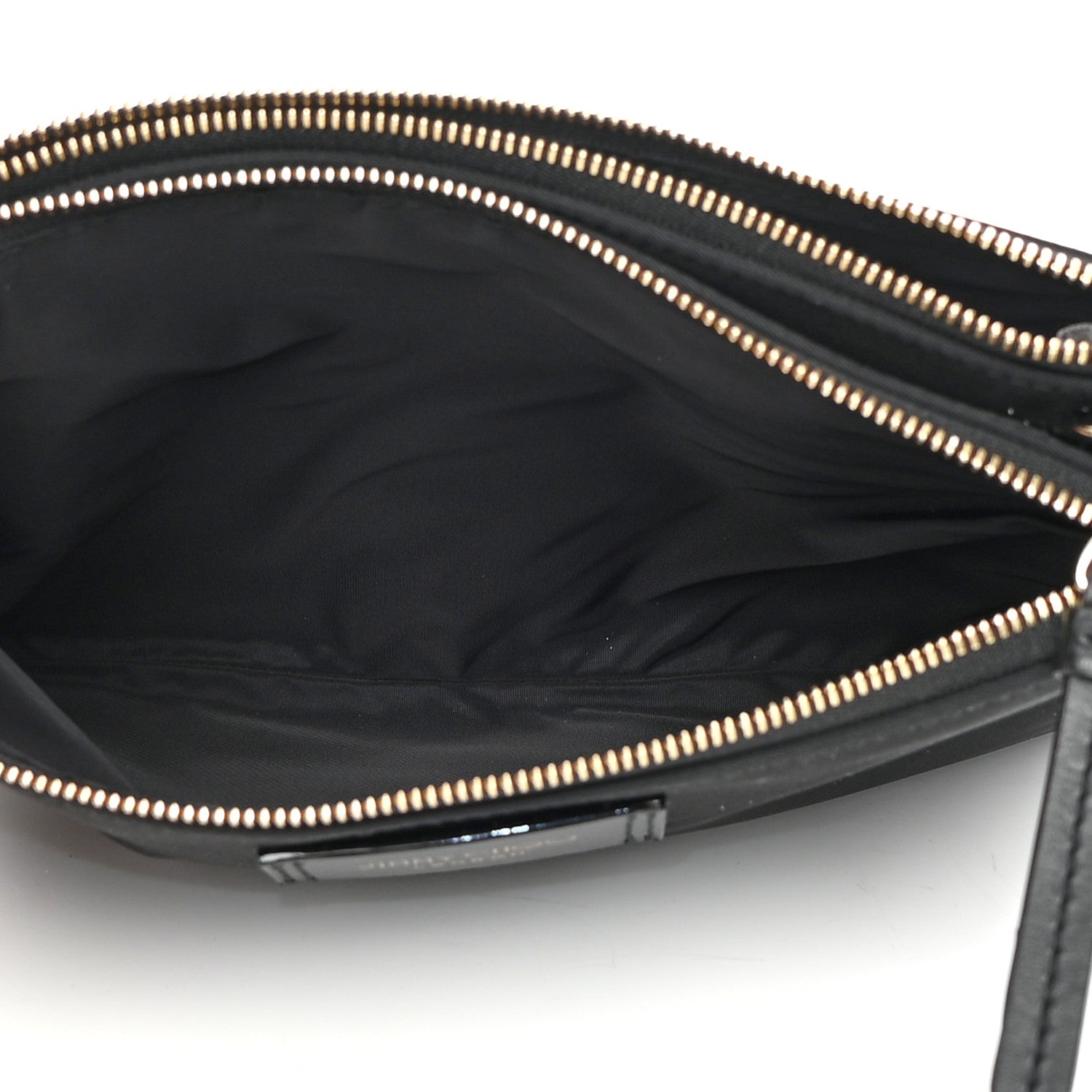 Jimmy Choo Nylon Candice Double Zip Crossbody Pouch Black 7 of 12
