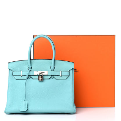 Hermes Togo Birkin 30 Bleu Atoll 12 of 12
