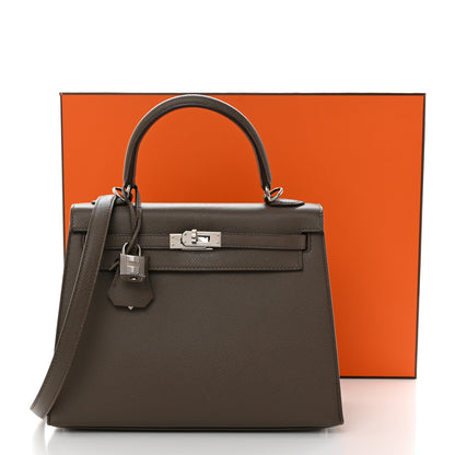 Hermes Epsom Kelly Sellier 25 Etain 18 of 18