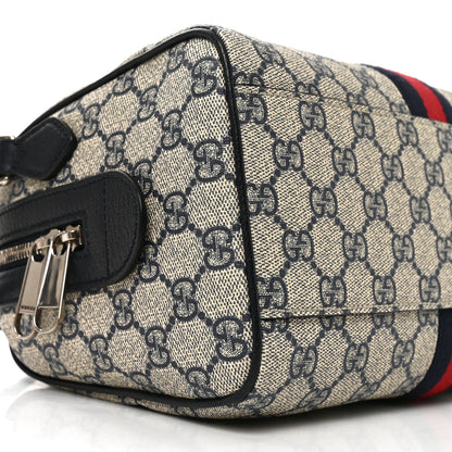 Gucci GG Supreme Monogram Web Small Ophidia Top Handle Bag Beige Blue 9 of 11