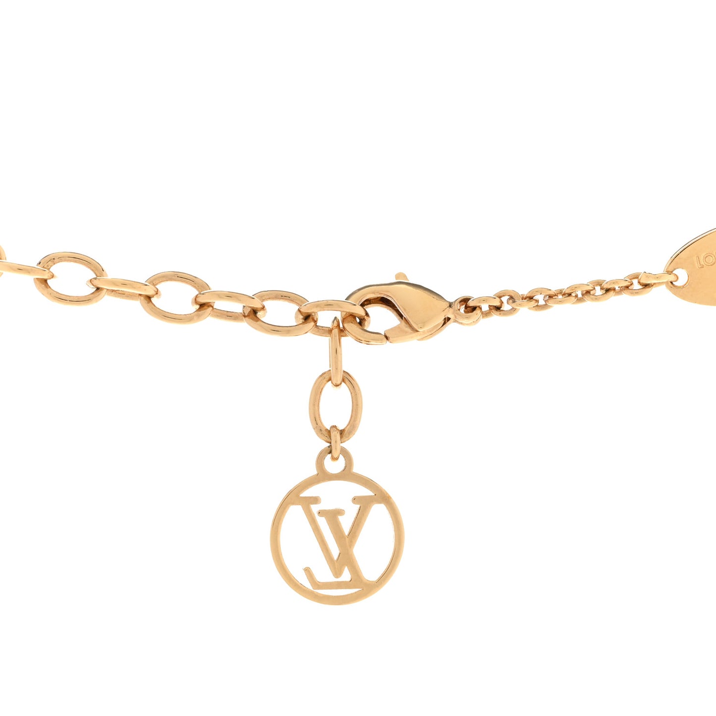 Metal Crystal LV Iconic Necklace Gold