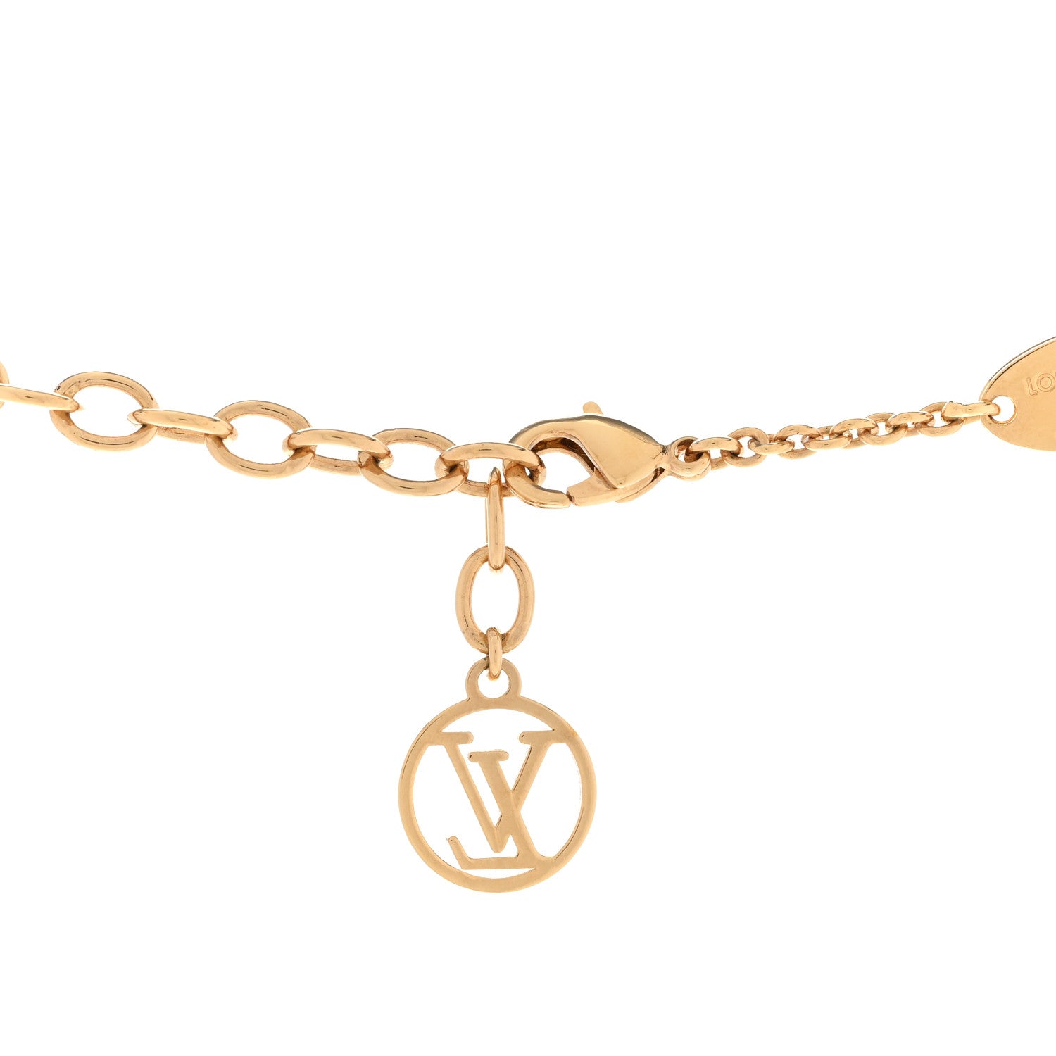 Louis Vuitton Metal Crystal LV Iconic Necklace Gold 5 of 8