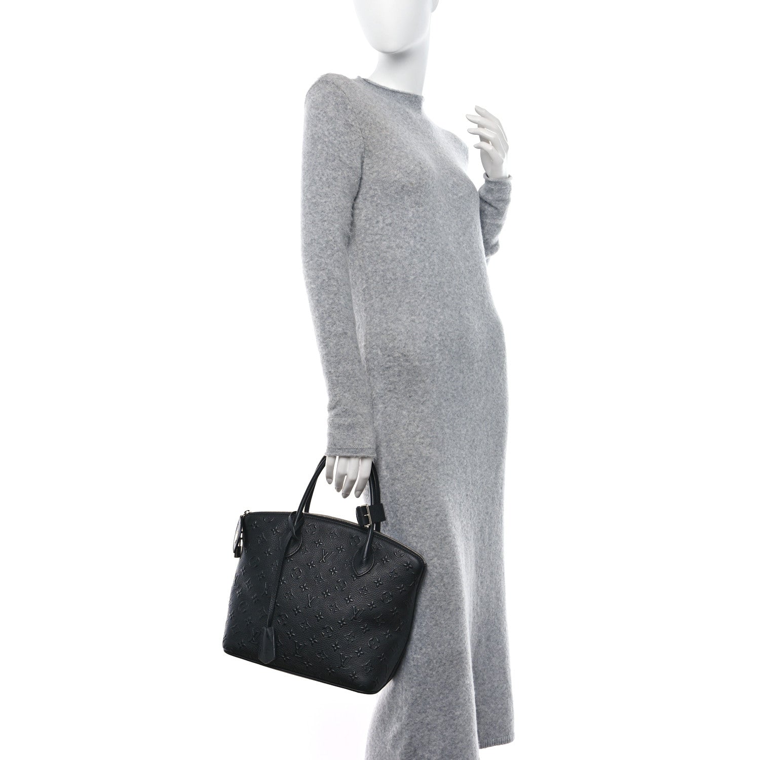 Louis Vuitton Calfskin Monogram Embossed Revelation Lockit PM Black 2 of 13