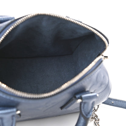 Louis Vuitton Metallic Empreinte Monogram Giant Speedy Bandouliere 20 Navy Nacre 5 of 8