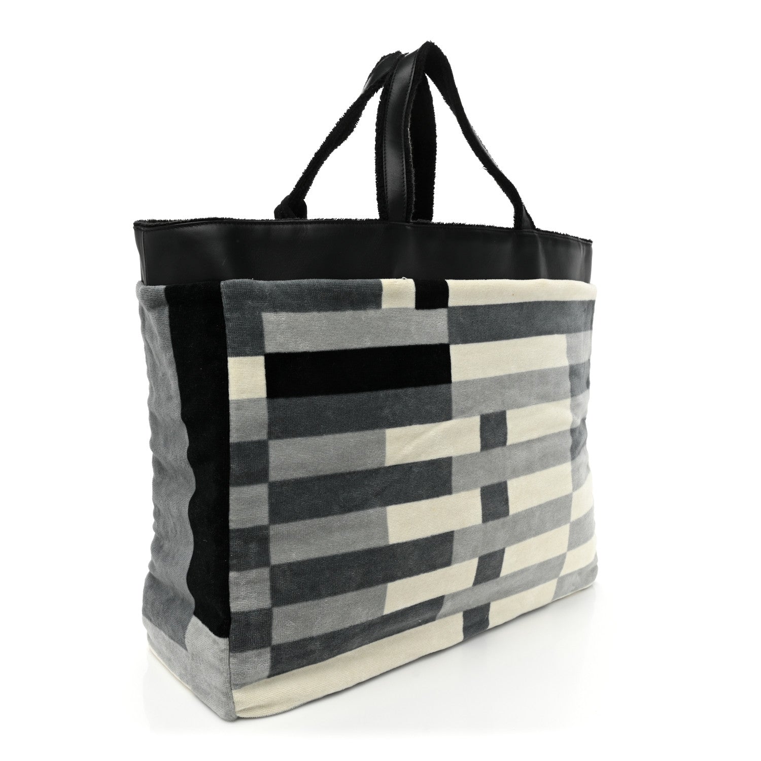 Chanel Terry Cotton Reversible CC Beach Tote Black 6 of 24