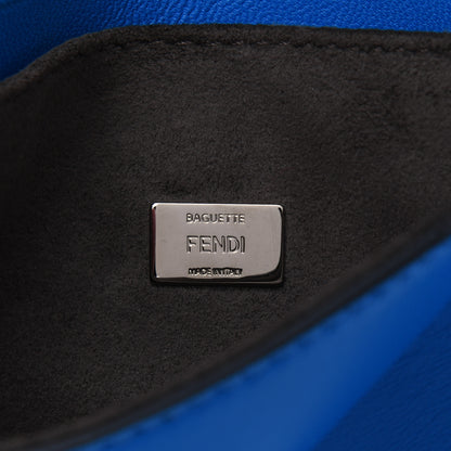Fendi Nappa Rabbit Fox Fur Micro Buggie Baguette Blu Royal Tangerine 7 of 13