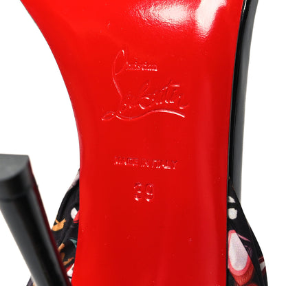 Christian Louboutin Patent Satin Fetish Du Desert 100 Sandal 39 Black 6 of 8