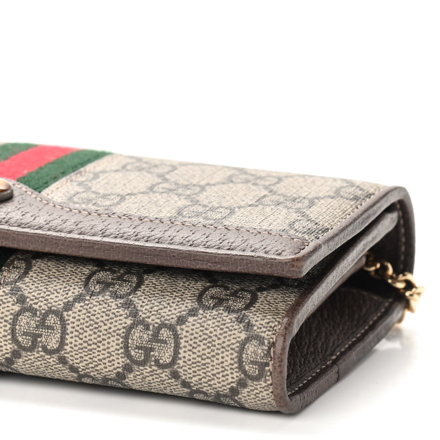 GG Supreme Web Ophidia Wallet On Chain Brown