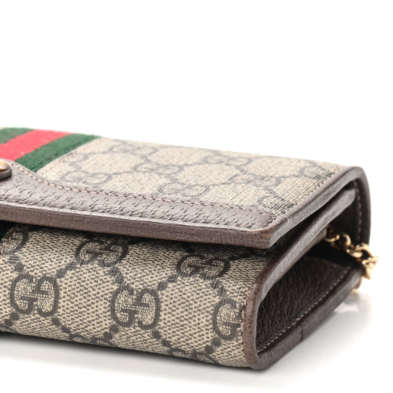 Gucci GG Supreme Web Ophidia Wallet On Chain Brown 9 of 9