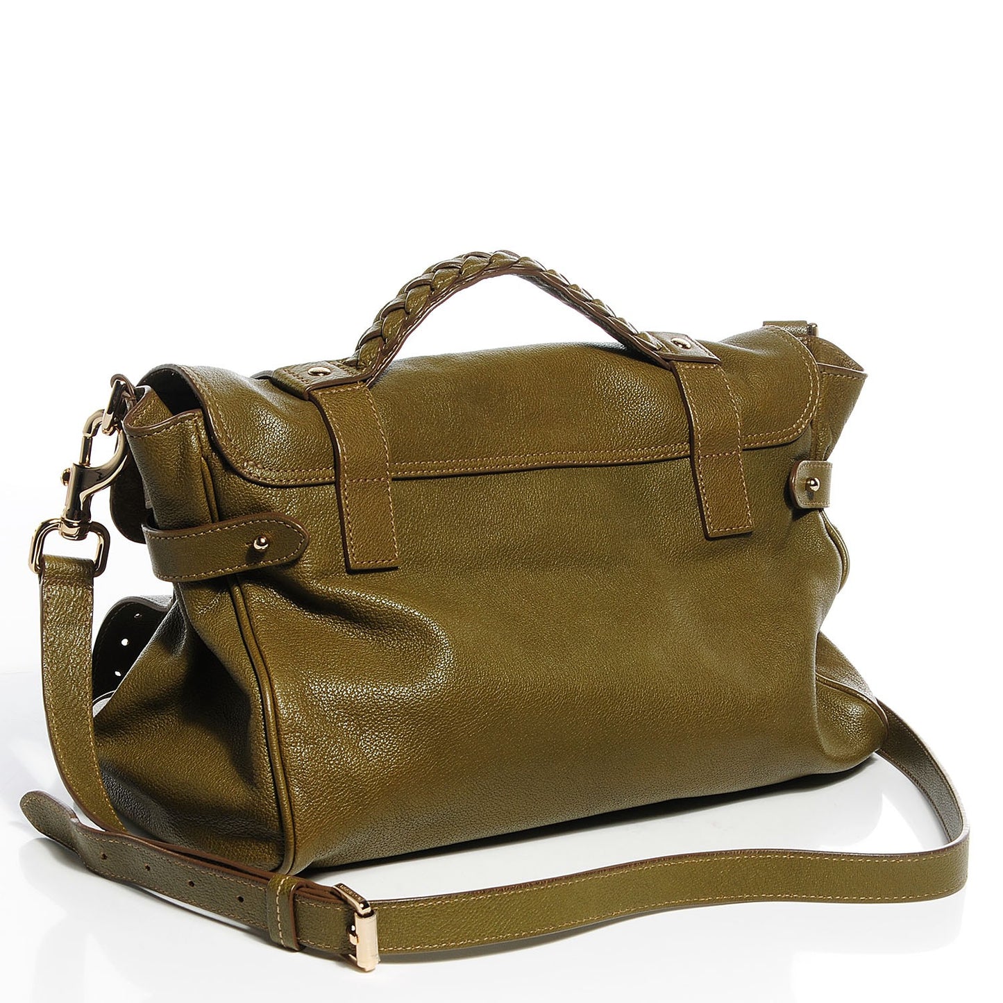 Polished Buffalo Alexa Satchel Pickle Green